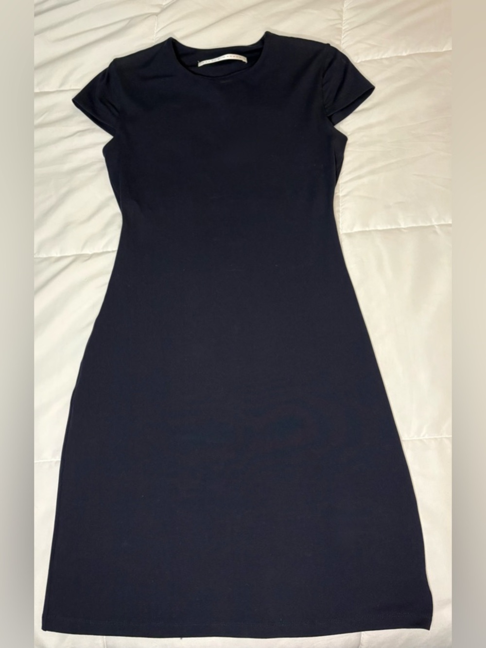 Susana Monaco Navy Bodycon Dress XS | Minimalist Chic Stretch Cocktail Dress - Picture 5 of 6